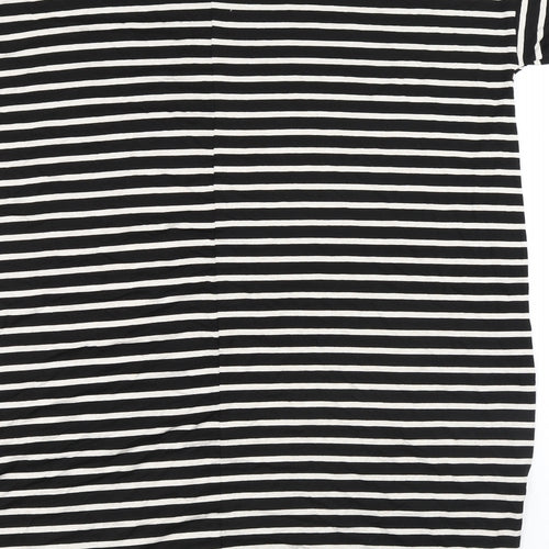 New Look Womens Multicoloured Striped Viscose T-Shirt Dress Size 8 Round Neck
