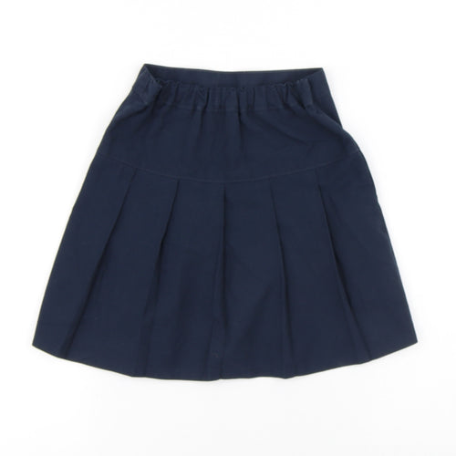 Dunnes Stores Girls Blue Polyester Pleated Skirt Size 4-5 Years Regular