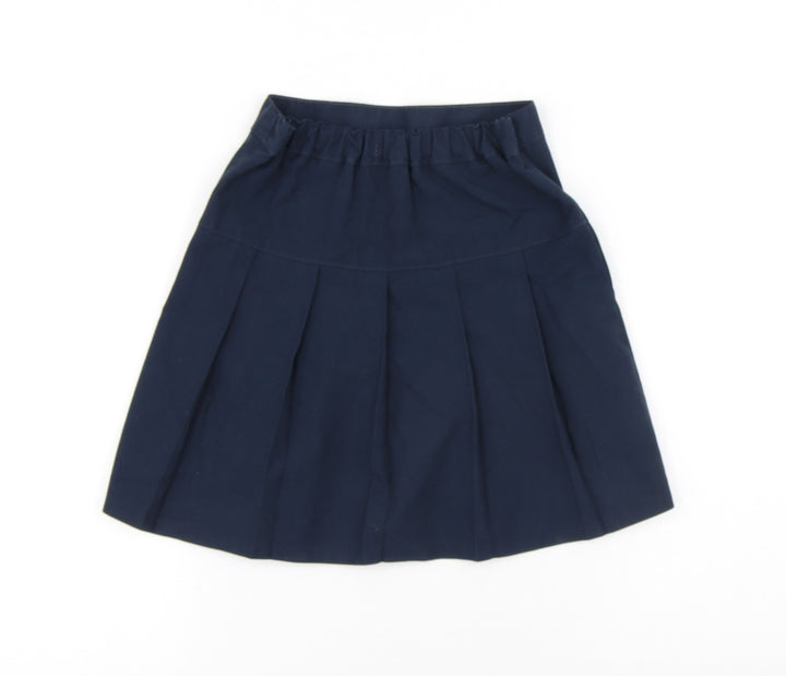 Dunnes Stores Girls Blue Polyester Pleated Skirt Size 4-5 Years Regular