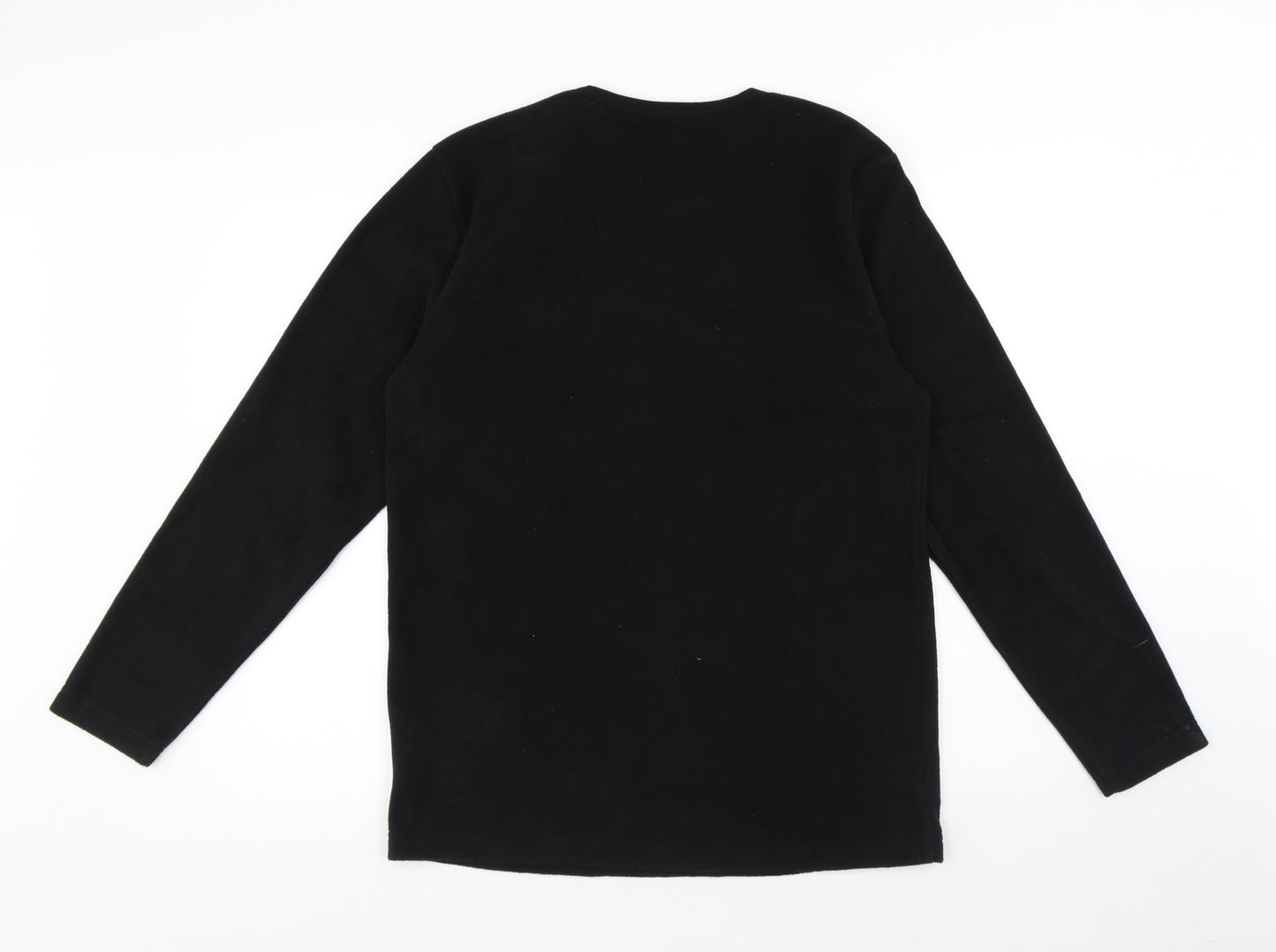Preworn Mens Black Polyester Pullover Sweatshirt Size M