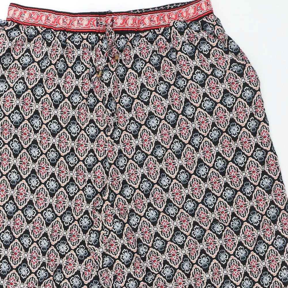 George Womens Multicoloured Geometric Viscose Paperbag Shorts Size 20 L20 in Regular Drawstring