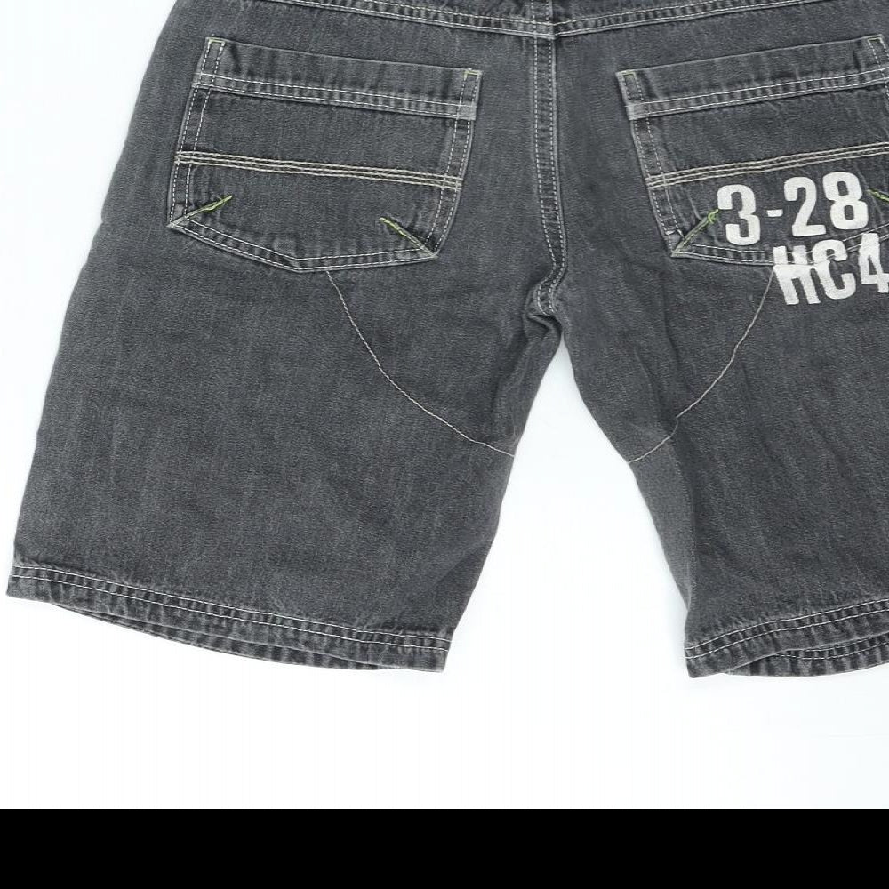 George Boys Grey Cotton Cropped Jeans Size 8-9 Years Regular Zip