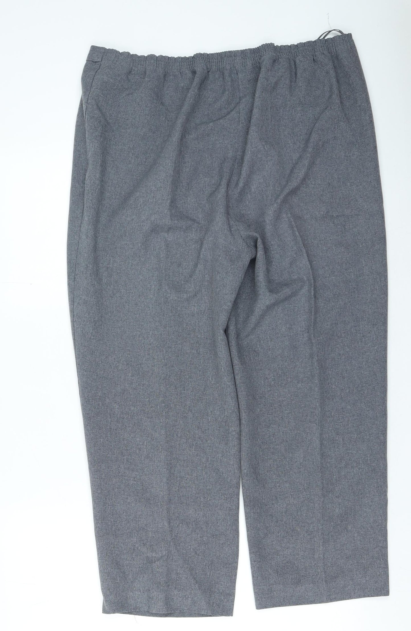 Bonmarché Womens Grey Polyester Trousers Size 18 L27 in Regular