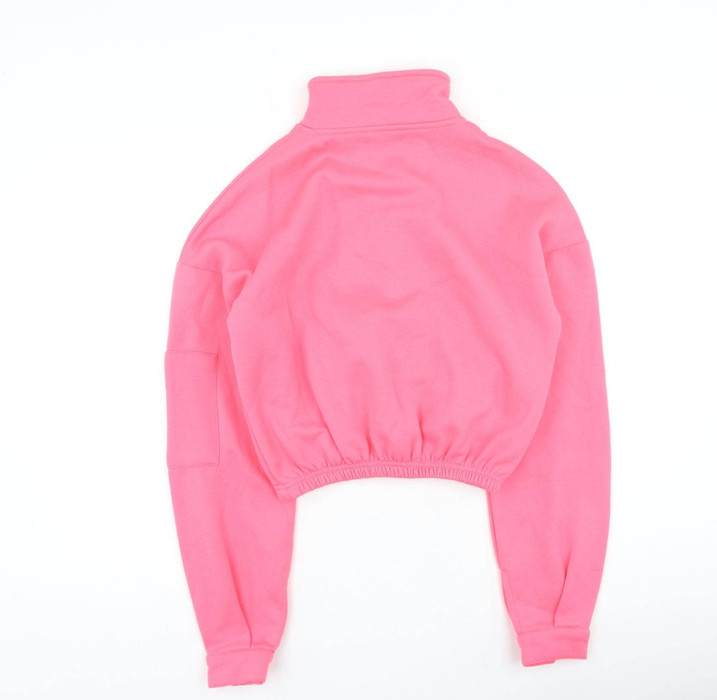 PRETTYLITTLETHING Womens Pink Polyester Pullover Sweatshirt Size S Zip