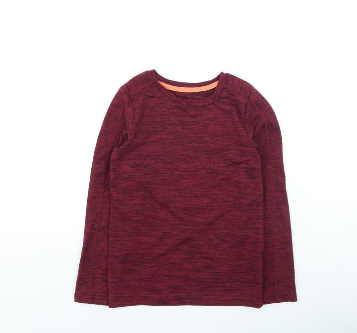 Dunnes Stores Boys Purple Cotton Basic Casual Size 8-9 Years Round Neck Pullover