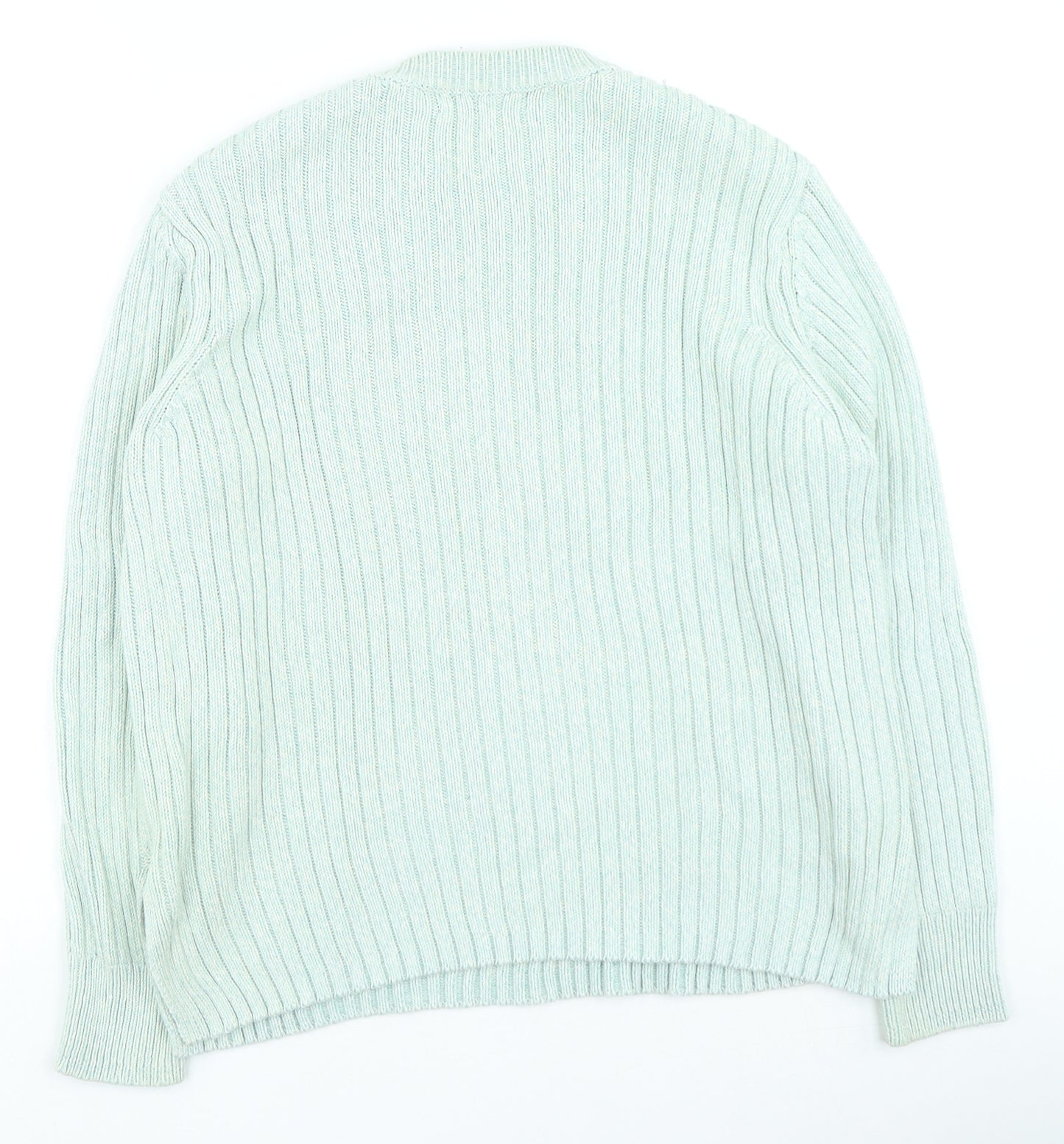 Marks and Spencer Womens Green Round Neck Polyester Pullover Jumper Size 14