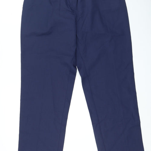 Meltemi Mens Blue Polyester Trousers Size 28 in L25 in Regular Zip
