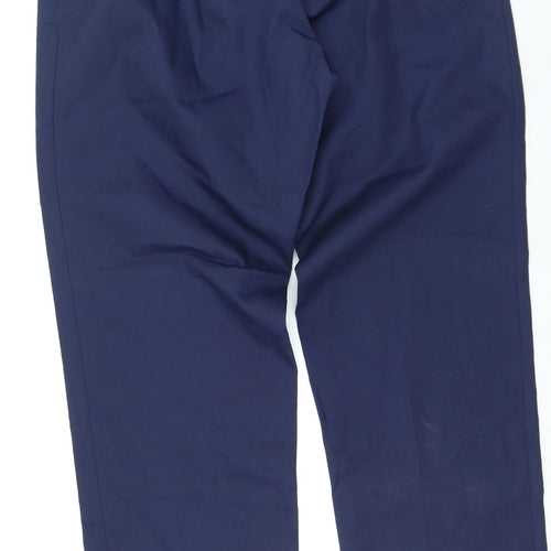 Meltemi Mens Blue Polyester Trousers Size 30 in L25 in Regular Zip