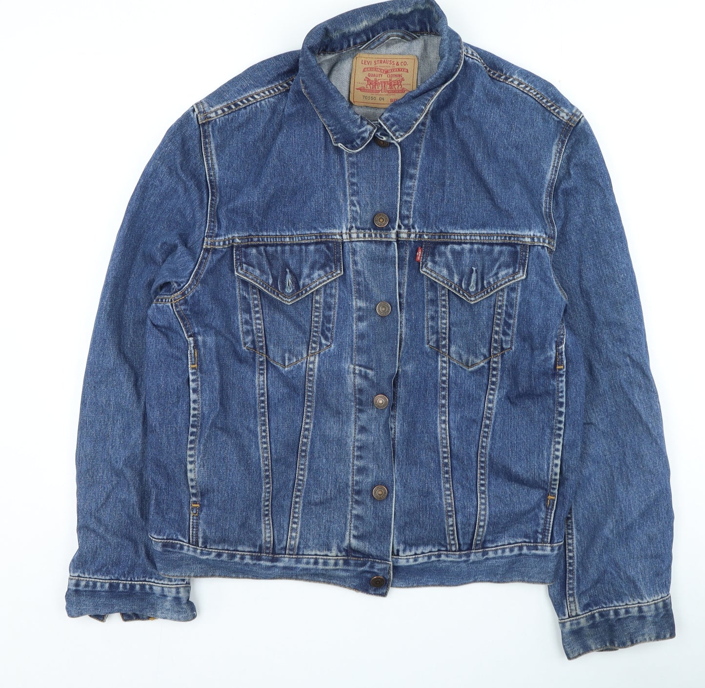 Signature by Levi Strauss & Co. Womens Blue Jacket Size L Button