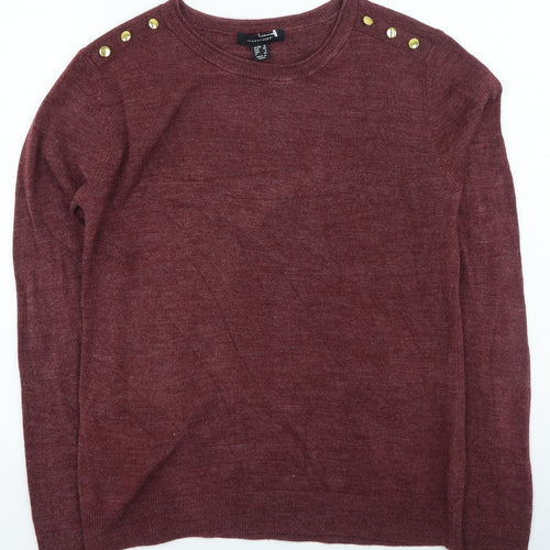 Primark Womens Purple Round Neck Acrylic Pullover Jumper Size 12