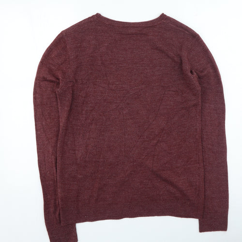 Primark Womens Purple Round Neck Acrylic Pullover Jumper Size 12