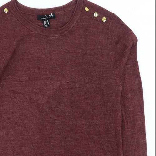 Primark Womens Purple Round Neck Acrylic Pullover Jumper Size 12