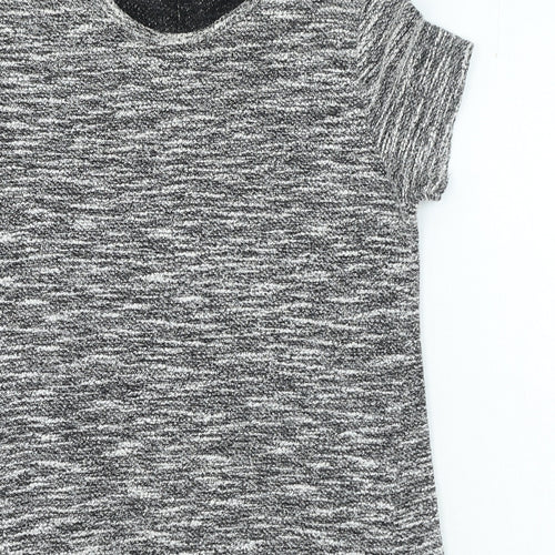 Miss Selfridge Womens Grey Polyester Jumper Dress Size 10 Round Neck Pullover