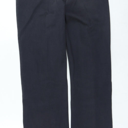 Marks and Spencer Womens Grey Cotton Straight Jeans Size 32 in L28 in Regular Zip