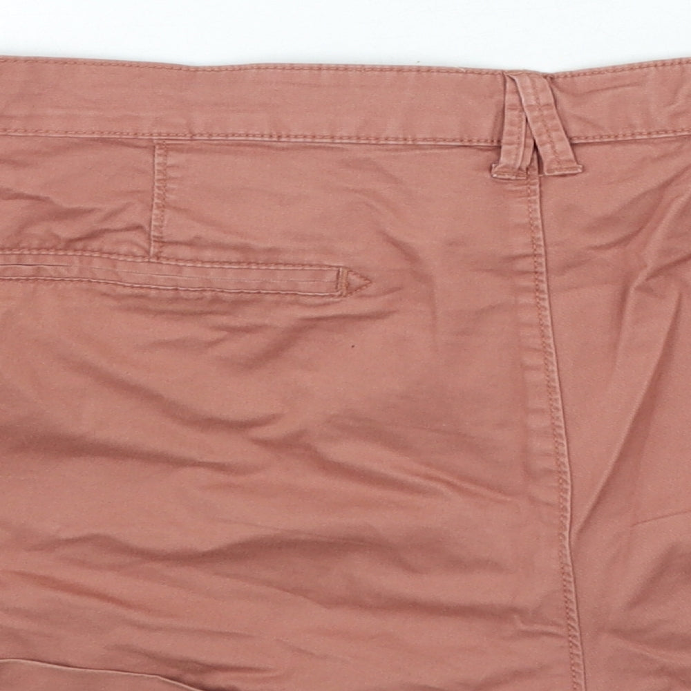 Peacocks Womens Pink Cotton Hot Pants Shorts Size 16 L5 in Regular Zip