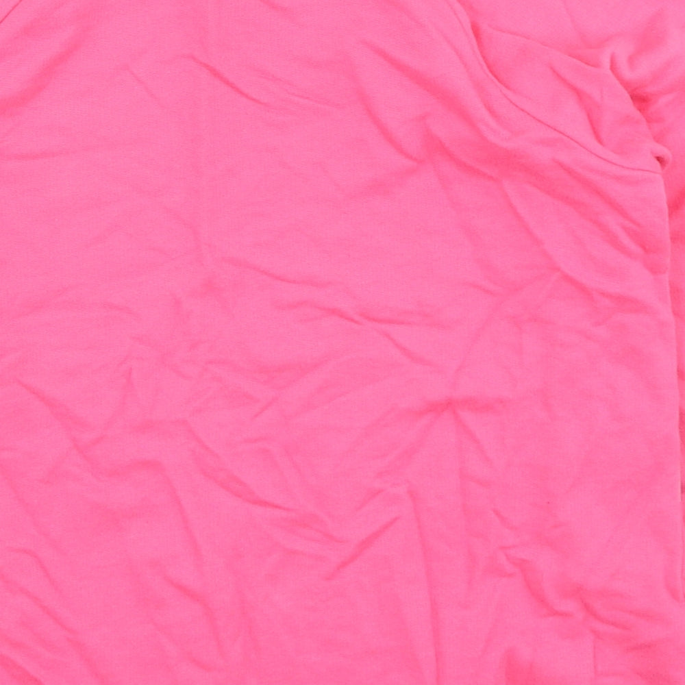 Lands' End Girls Pink Spotted Cotton Pullover Sweatshirt Size 10-11 Years Pullover