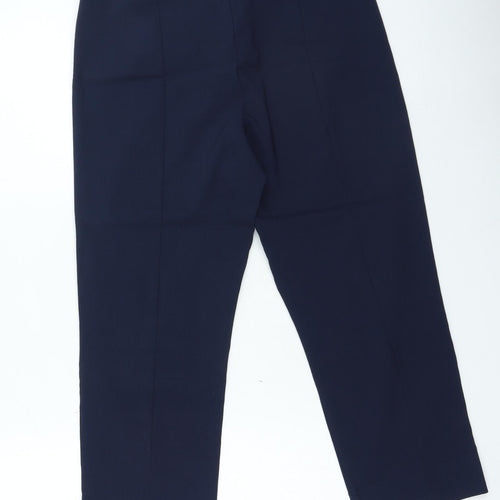 Dunnes Stores Womens Blue Viscose Trousers Size M L21 in Regular