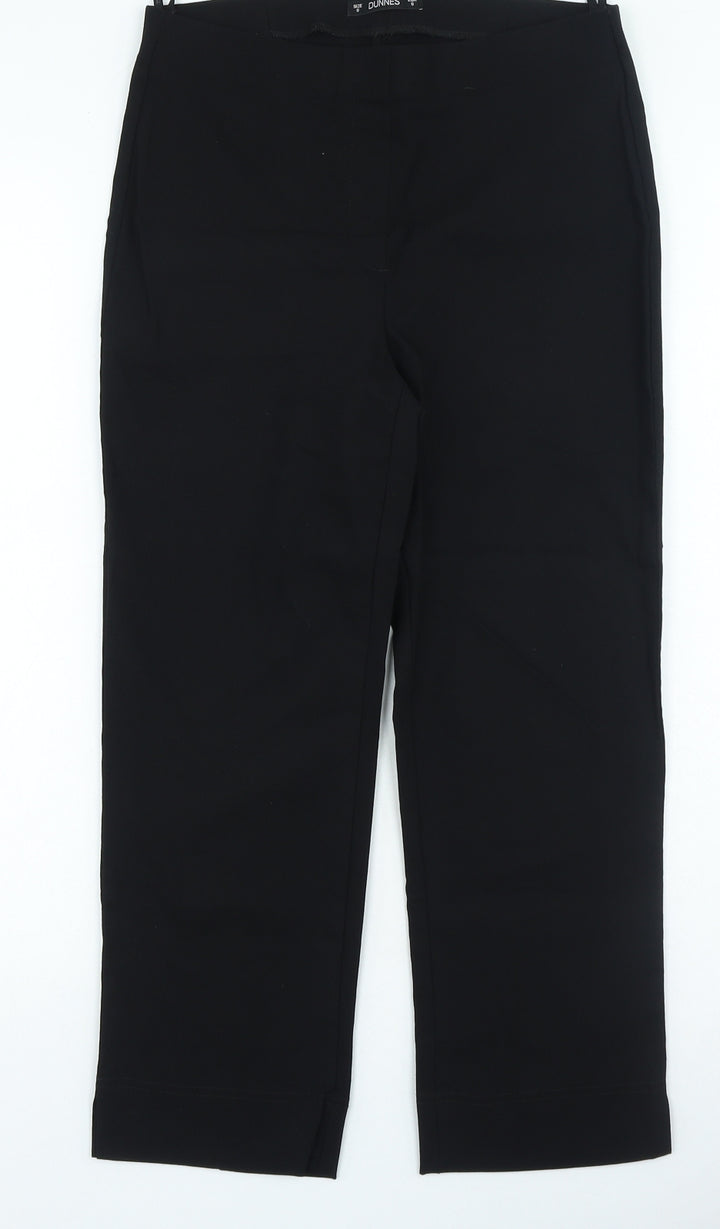 Dunnes Stores Womens Black Viscose Trousers Size S L21 in Regular