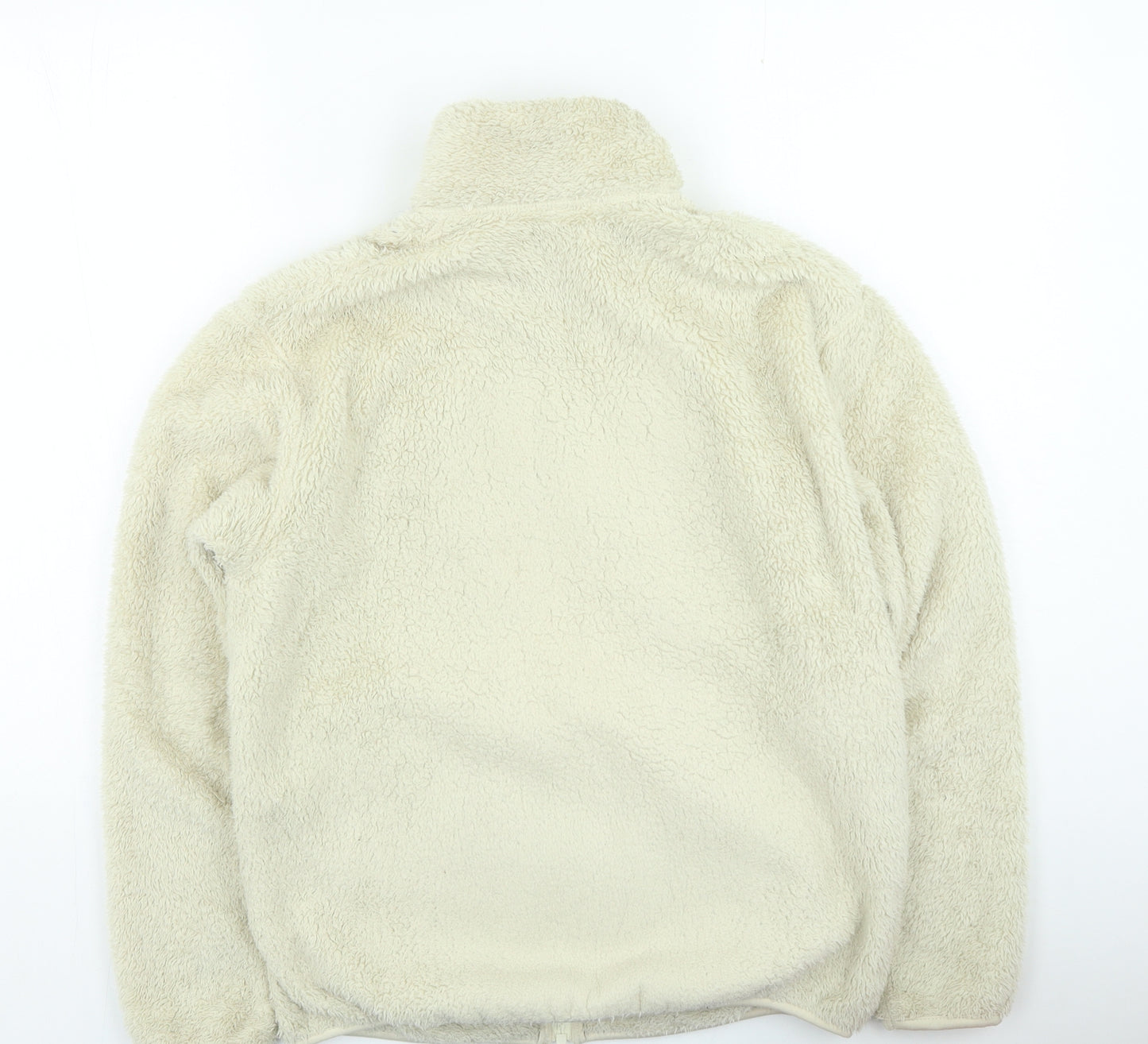 Preworn Womens Beige High Neck Polyester Full Zip Jumper Size S