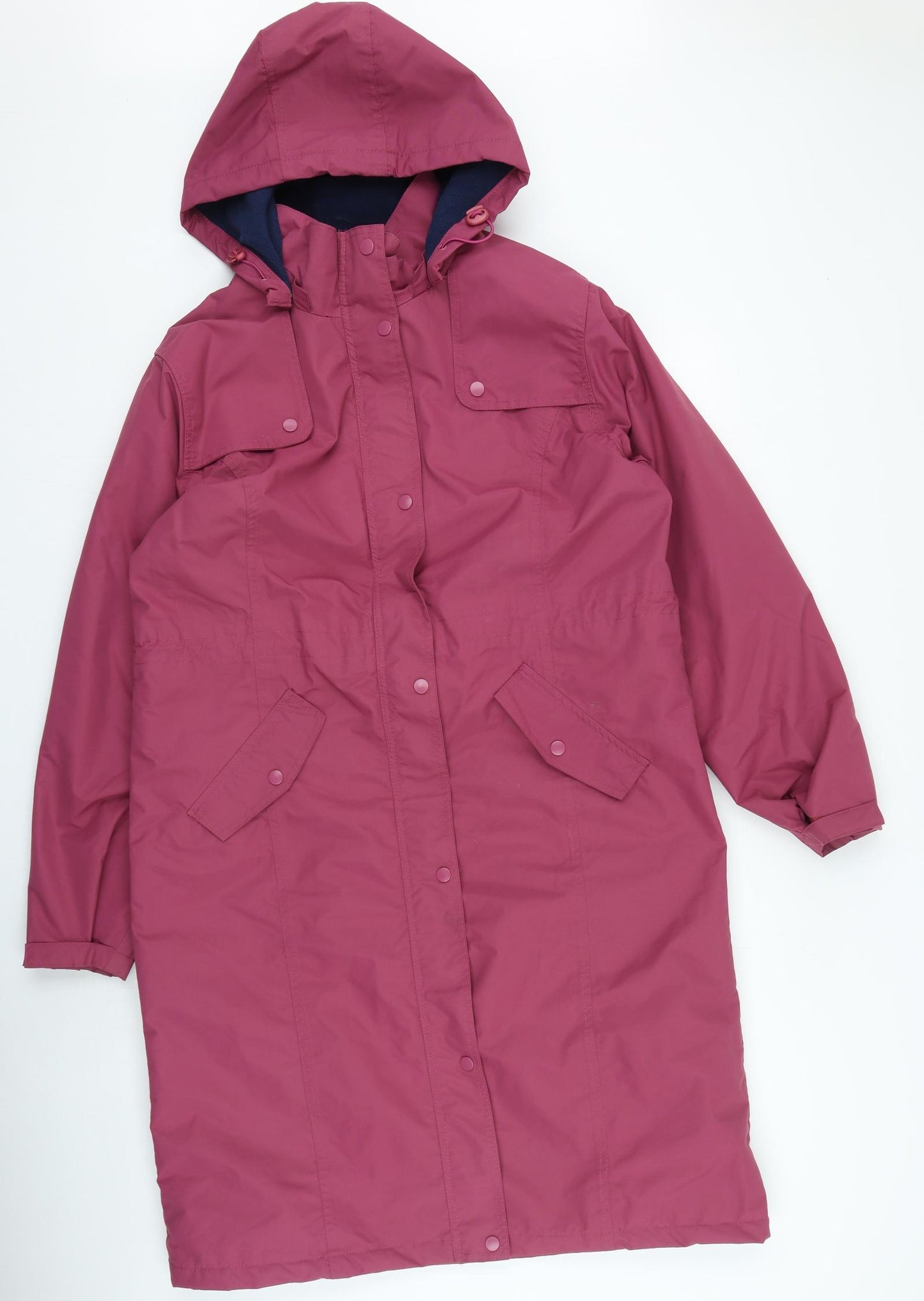 Amber Womens Pink Rain Coat Coat Size 14 Zip