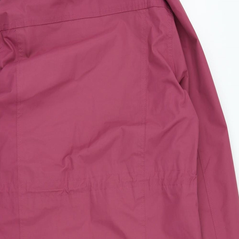 Amber Womens Pink Rain Coat Coat Size 14 Zip