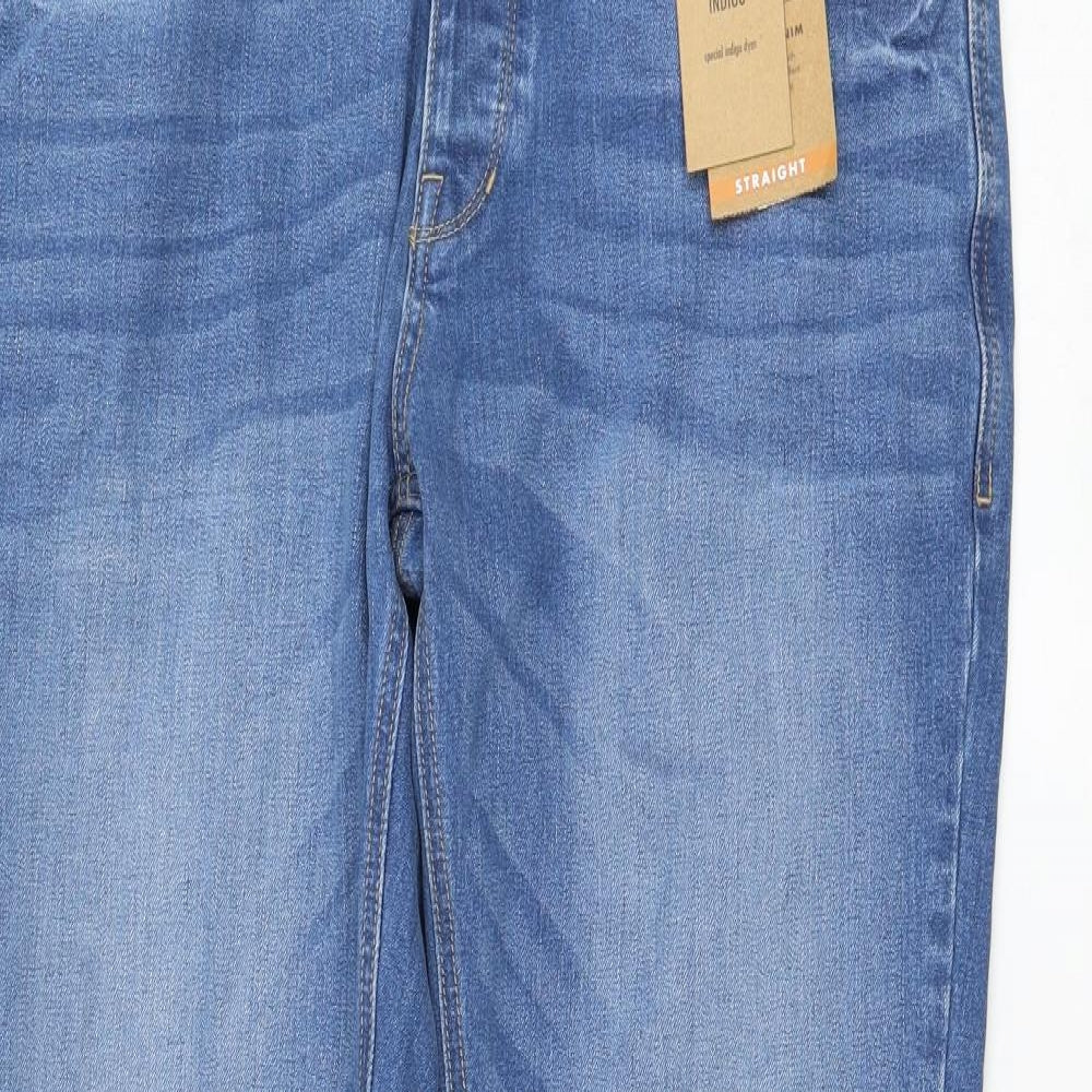 NEXT Mens Blue Cotton Straight Jeans Size 36 in L31 in Regular Zip