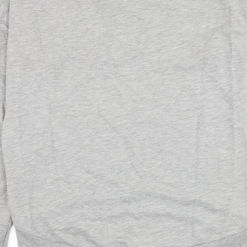 Dunnes Stores Womens Grey Cotton Pullover Sweatshirt Size S Pullover - Floral Heart