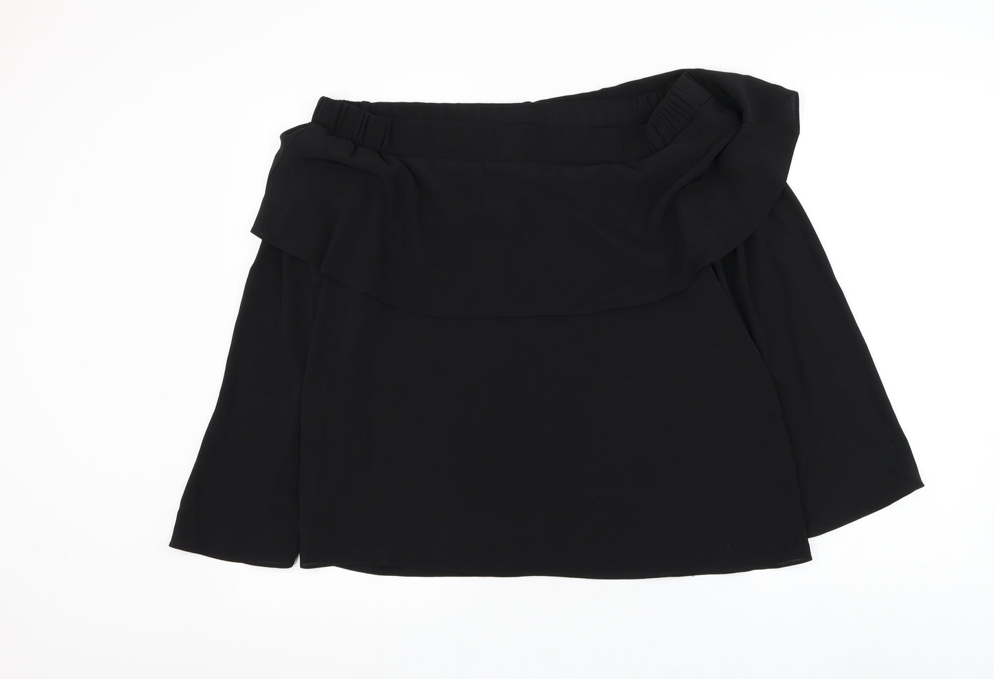 Atmosphere Womens Black Polyester Basic Blouse Size 12 Off the Shoulder
