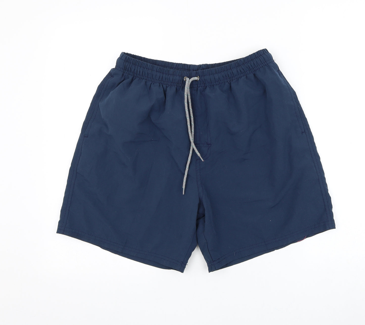 Dunnes Stores Mens Blue Polyester Sweat Shorts Size M L6 in Regular Drawstring - Swimwear