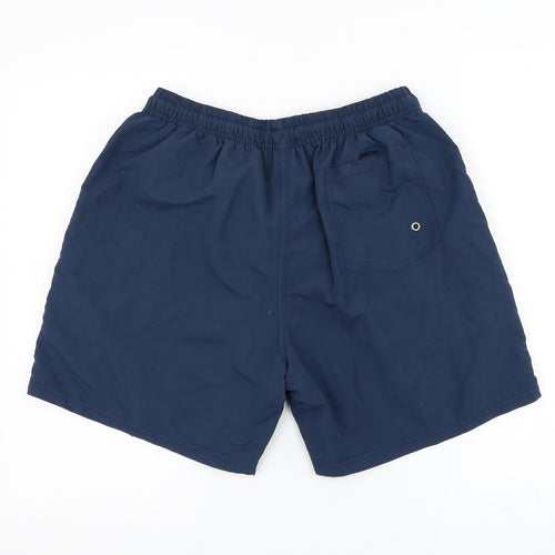 Dunnes Stores Mens Blue Polyester Sweat Shorts Size M L6 in Regular Drawstring - Swimwear