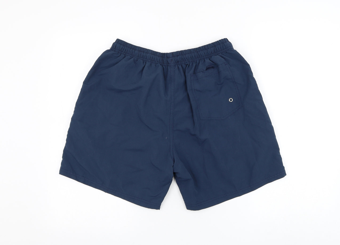 Dunnes Stores Mens Blue Polyester Sweat Shorts Size M L6 in Regular Drawstring - Swimwear