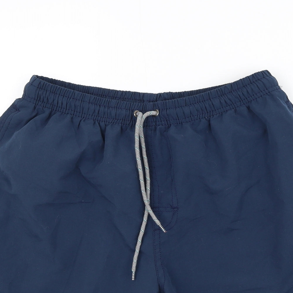 Dunnes Stores Mens Blue Polyester Sweat Shorts Size M L6 in Regular Drawstring - Swimwear
