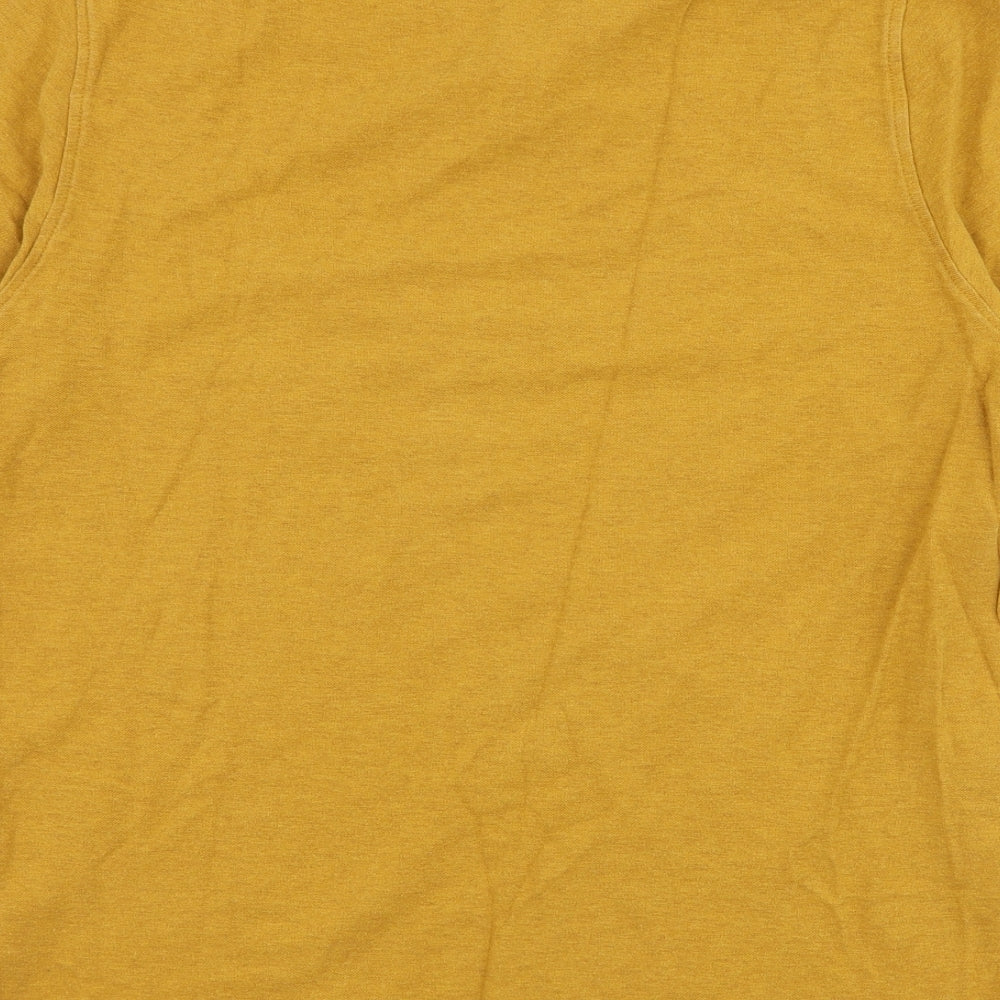 Marks and Spencer Mens Yellow Cotton Polo Size XL Collared Button