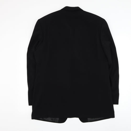 Francois Roux Mens Black Polyester Jacket Suit Jacket Size 42