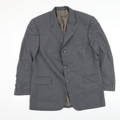 Lino Vierra Mens Grey Wool Jacket Suit Jacket Size 42