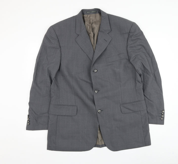 Lino Vierra Mens Grey Wool Jacket Suit Jacket Size 42