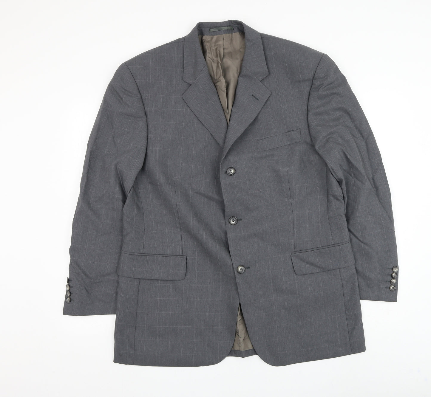 Lino Vierra Mens Grey Wool Jacket Suit Jacket Size 42