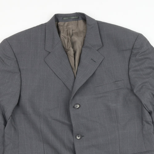 Lino Vierra Mens Grey Wool Jacket Suit Jacket Size 42