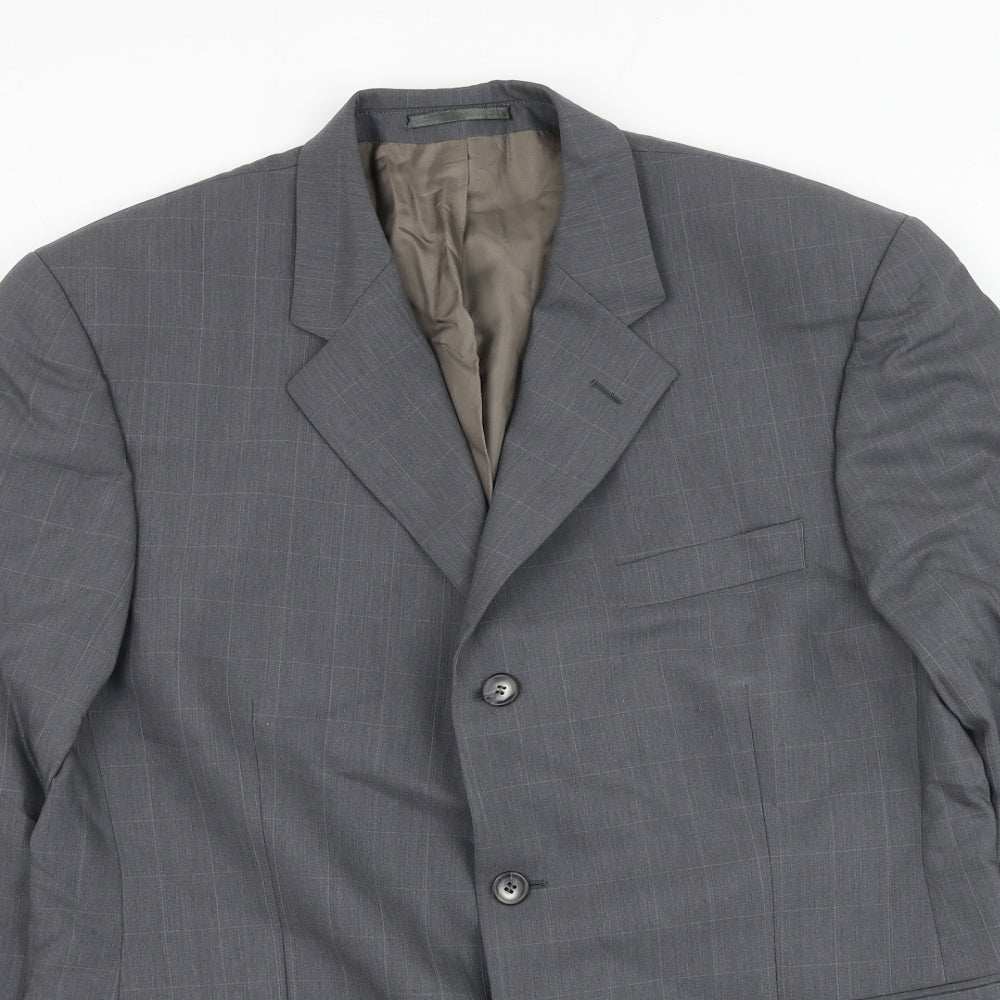 Lino Vierra Mens Grey Wool Jacket Suit Jacket Size 42