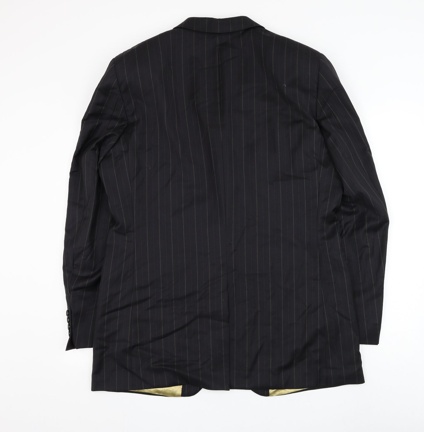 Dantoni Mens Black Striped Wool Jacket Suit Jacket Size 42