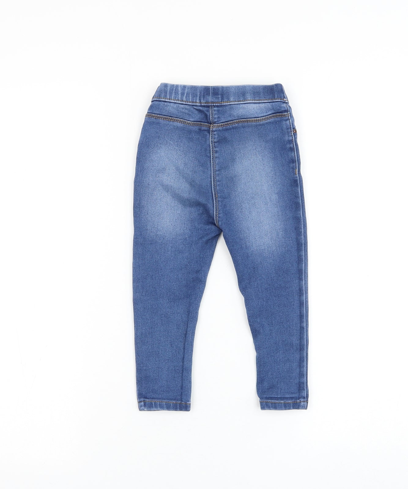 George Girls Blue Cotton Capri Jeans Size 18-24 Months Pullover