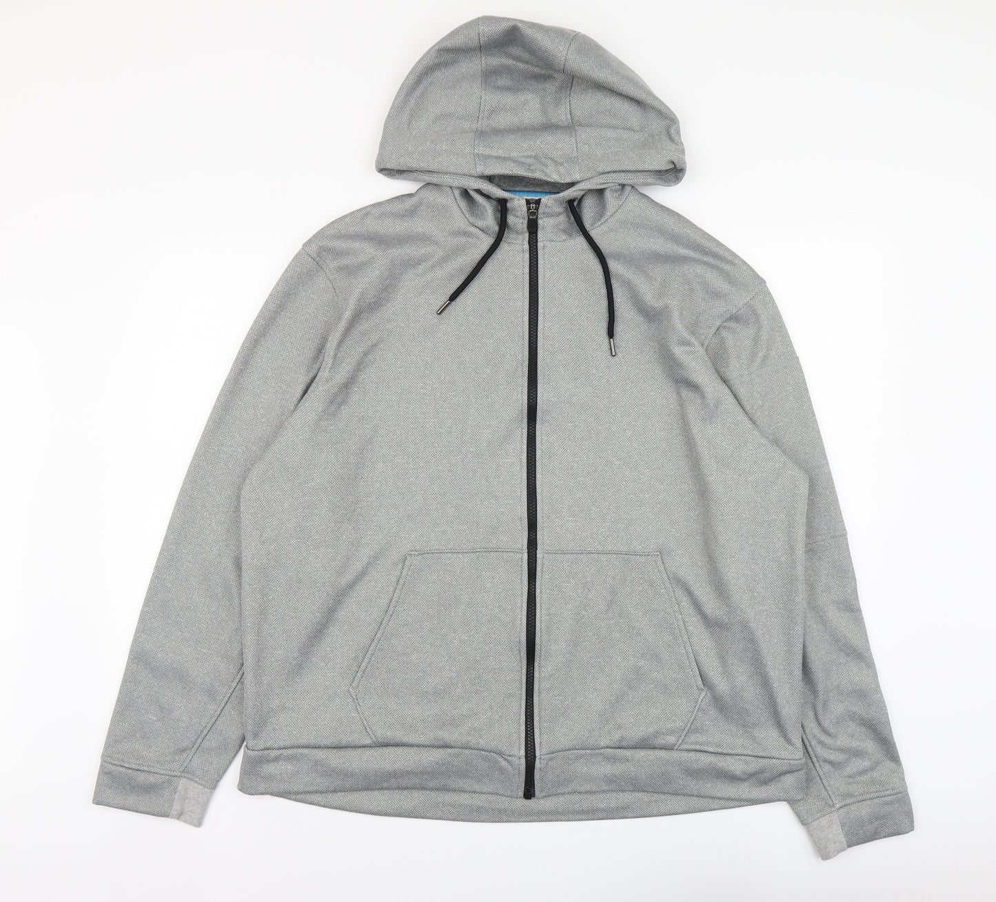 Marks and Spencer Mens Grey Polyester Full Zip Hoodie Size 2XL