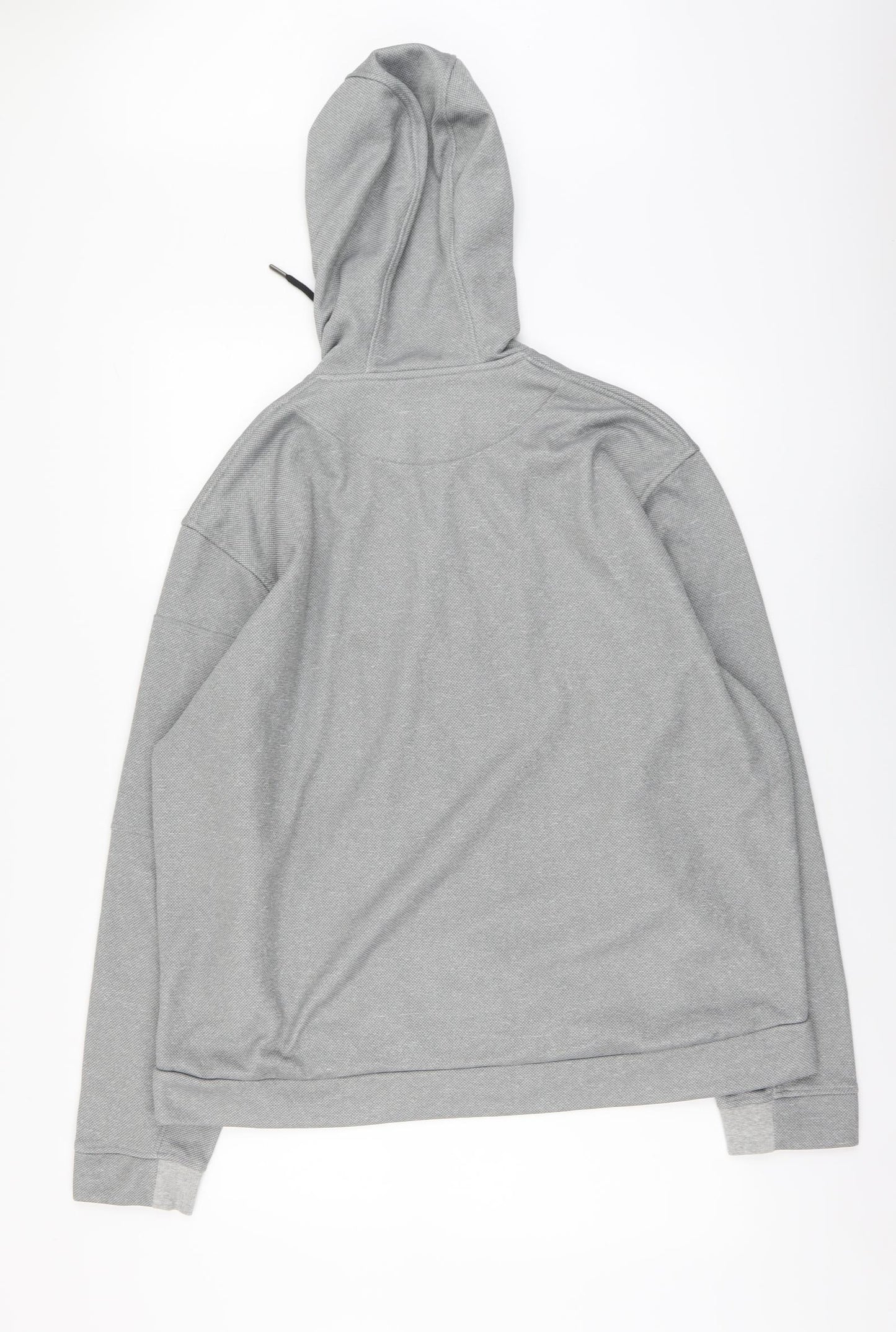 Marks and Spencer Mens Grey Polyester Full Zip Hoodie Size 2XL
