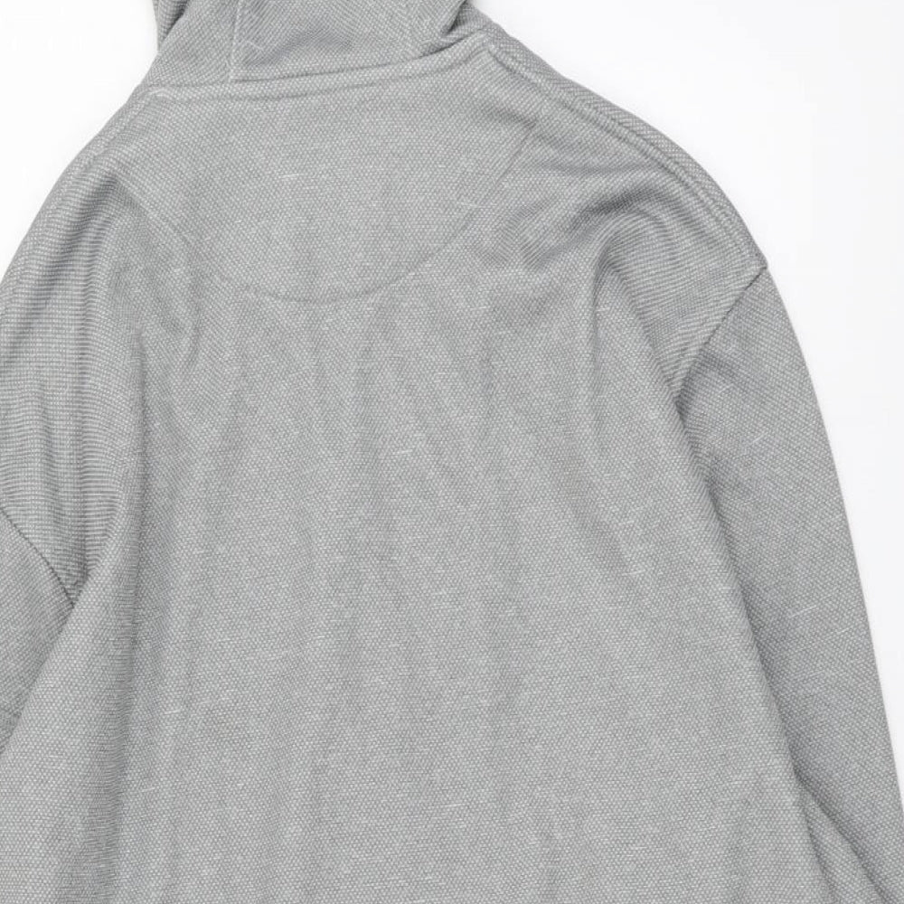 Marks and Spencer Mens Grey Polyester Full Zip Hoodie Size 2XL