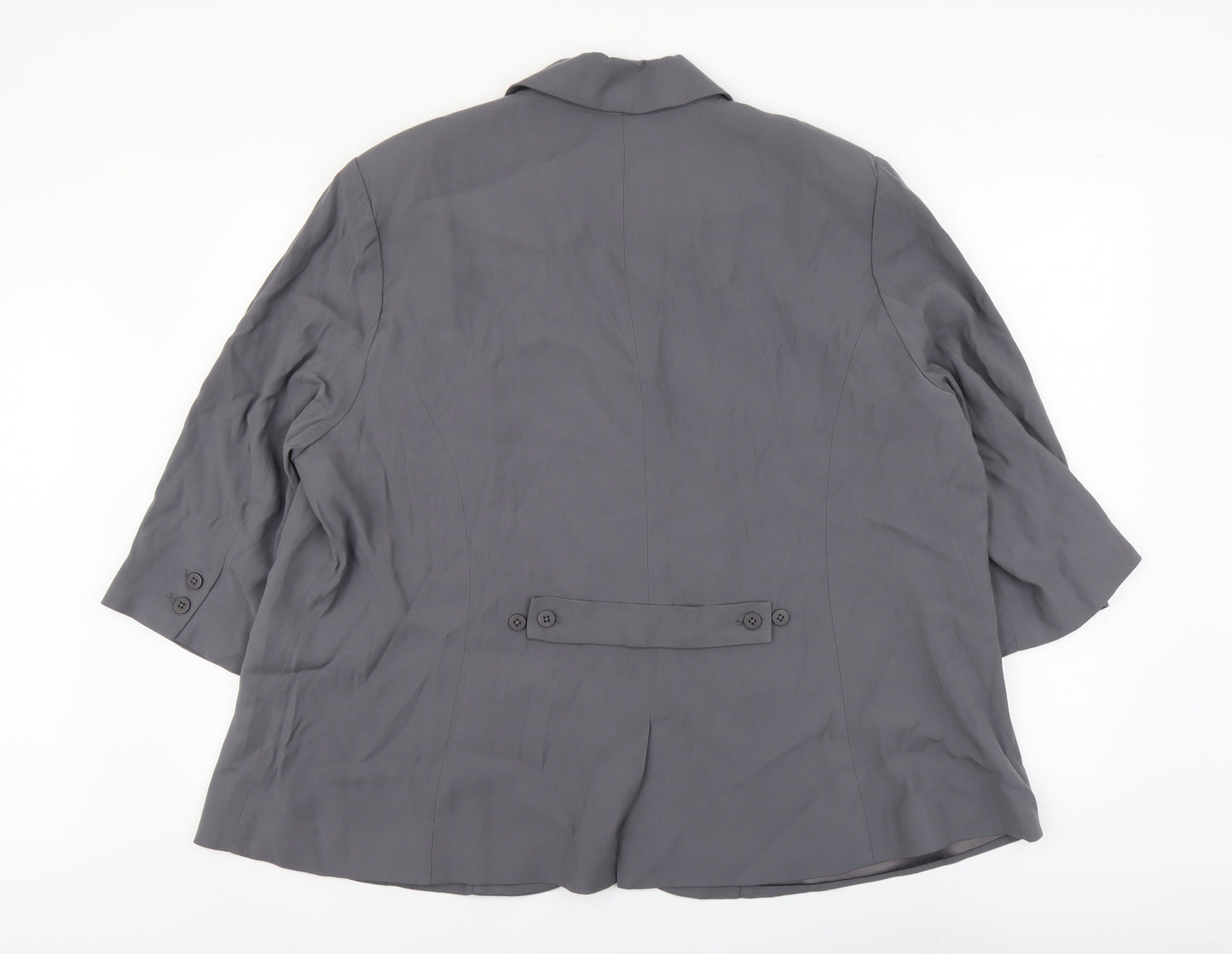 Universal Standard Womens Grey Viscose Jacket Suit Size L