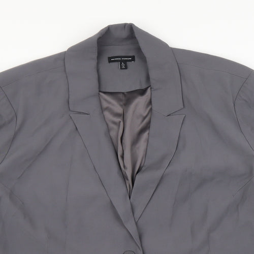 Universal Standard Womens Grey Viscose Jacket Suit Size L