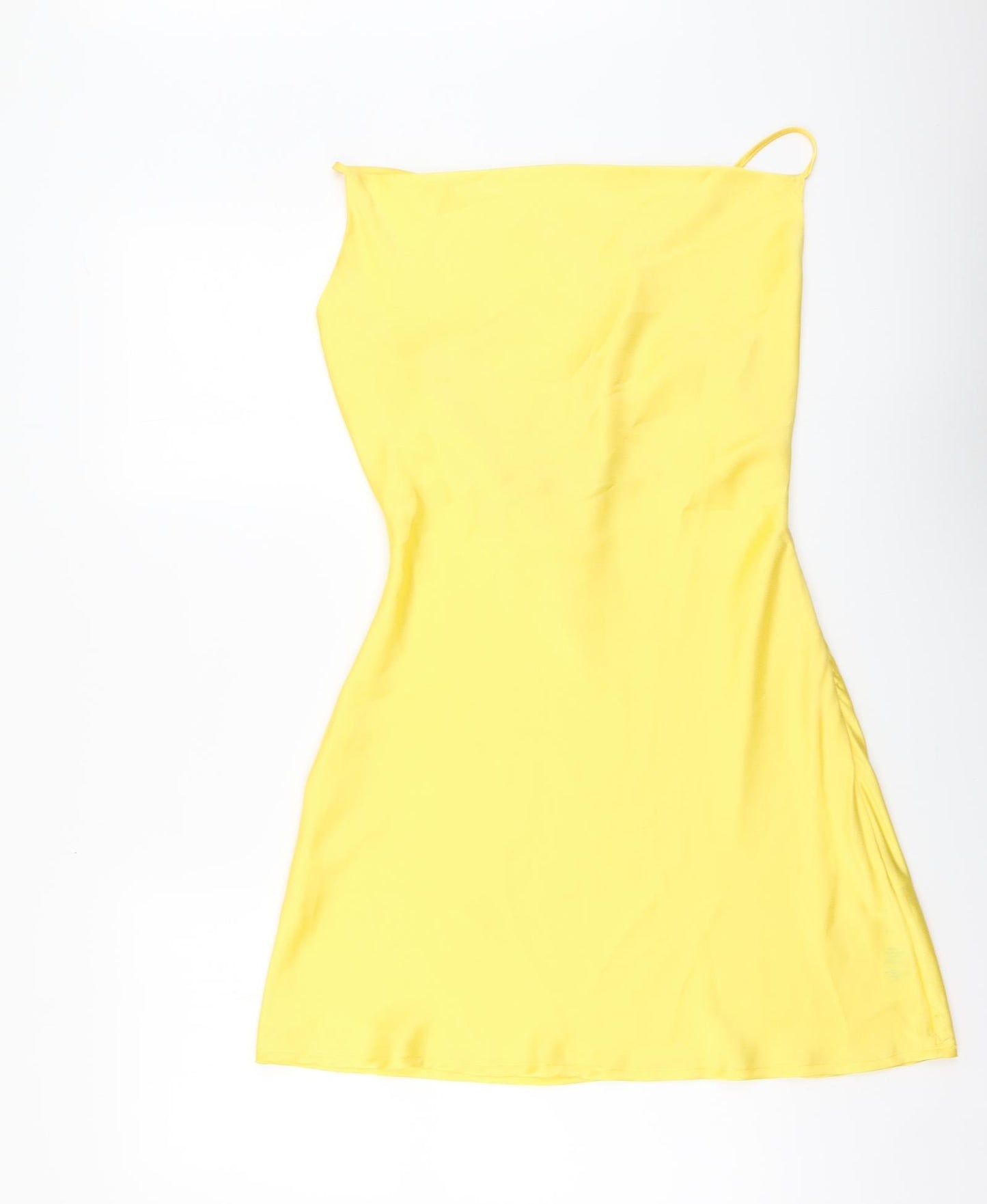 Quiz Womens Yellow Polyester Mini Size 10 Square Neck Pullover