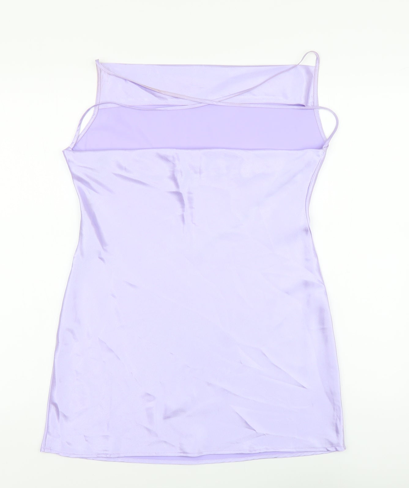 H&M Womens Purple Polyester Mini Size S Square Neck Pullover