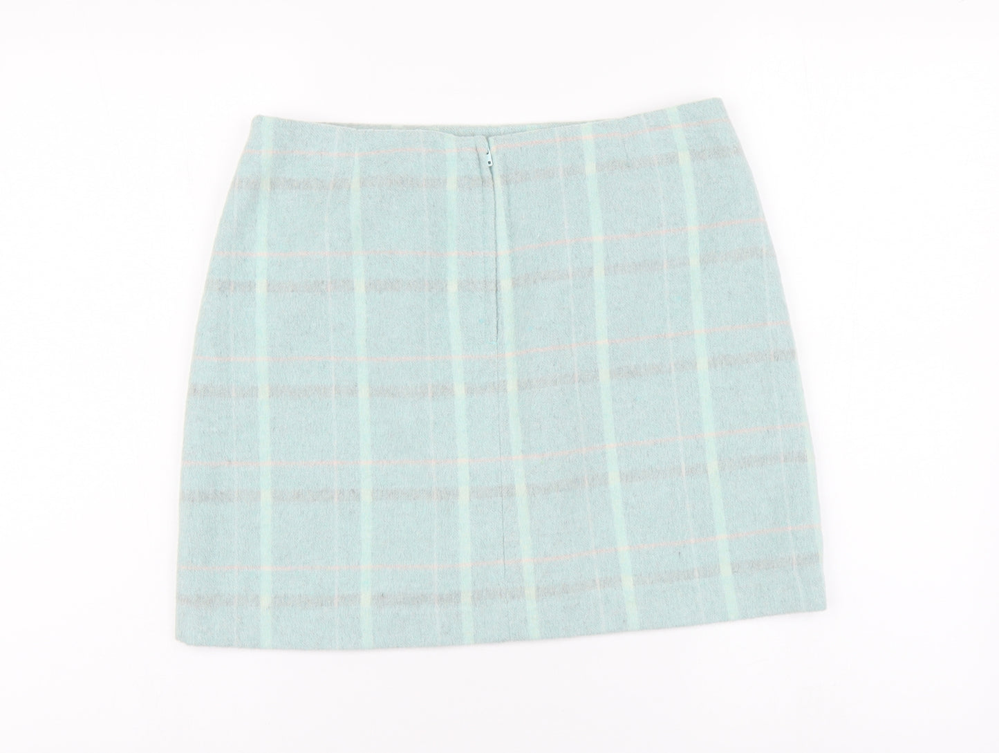 Tammy Girl Girls Blue Plaid Polyester Mini Skirt Size 13-14 Years Regular Zip