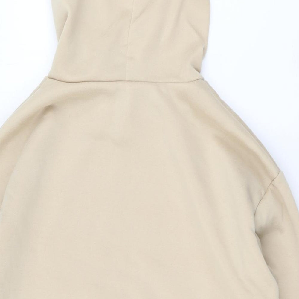 SheIn Womens Beige Polyester Pullover Hoodie Size L Pullover - Heart